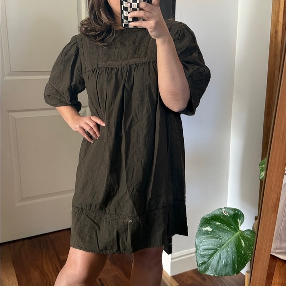 Zara‎ Shift Dress Olive Green. Size S - Picture 8 of 12